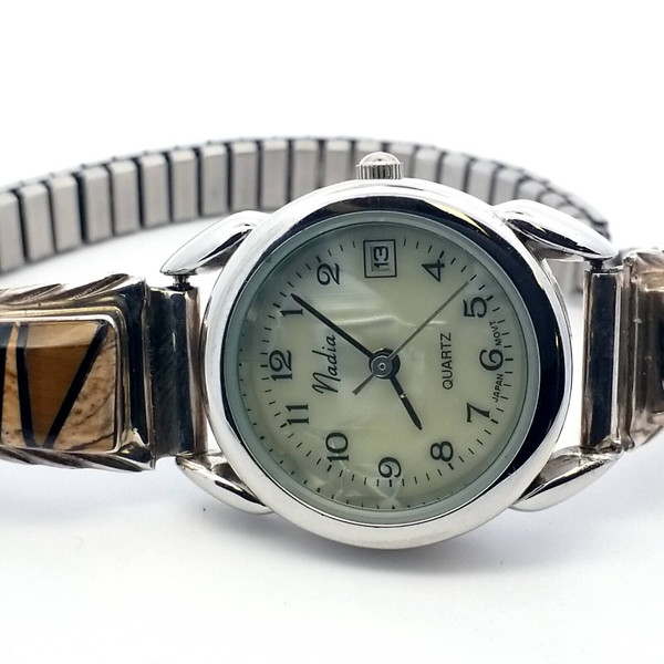 Navajo Nadia Watch with Jet, Pipestone, Jasper & Onyx Watch  display picture 2