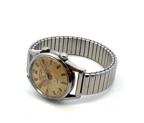 Vintage 34mm Favre Leuba Geneve Sea Bird Alarm Swiss Made