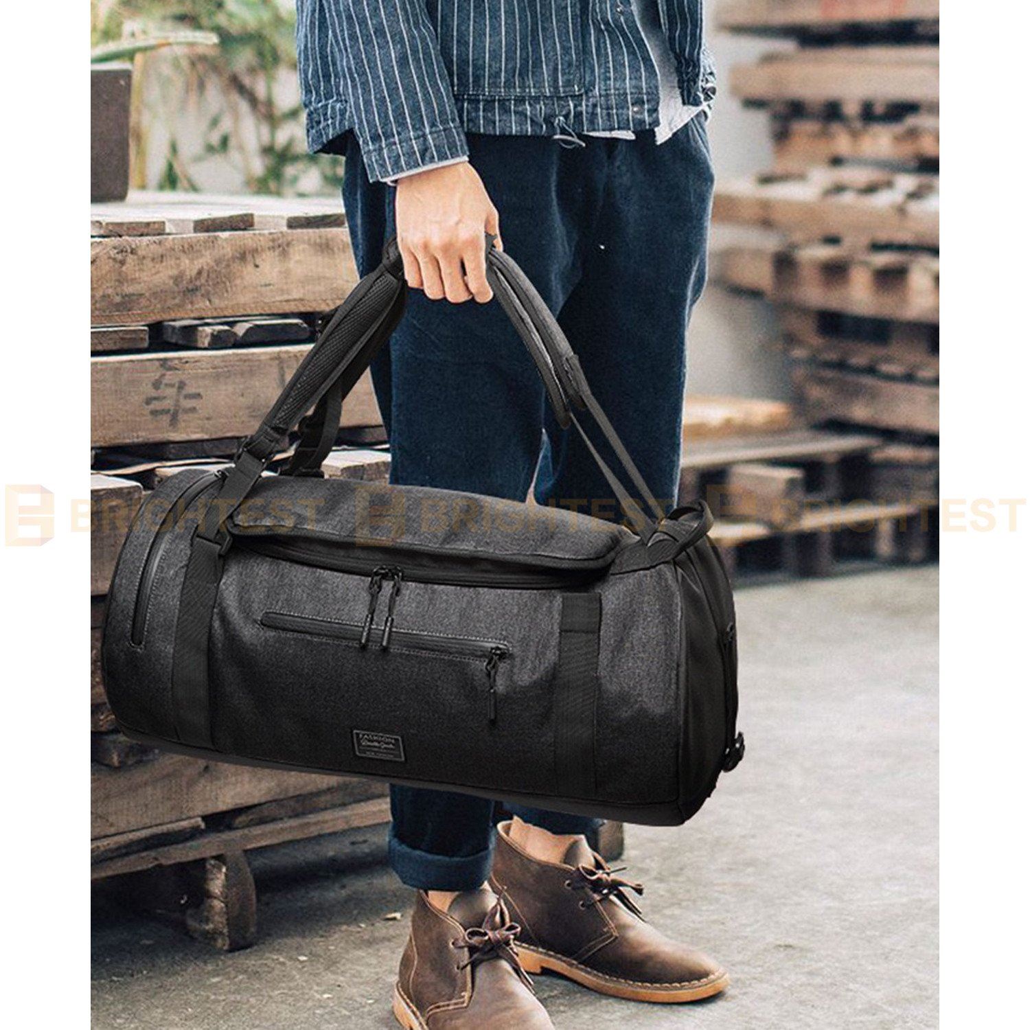 Duo Backpack Duffle Bag Sports Duffel Gym Overnight Travel Carry Lugga ...