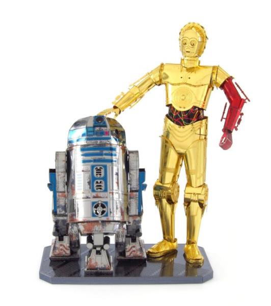 Star Wars R2-D2 and C-3PO Colored Metal Earth Steel Model Deluxe