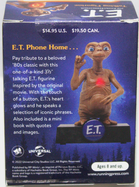 E.T. Talking Figurine with Light & Sound Plus Mini Book of Quotes