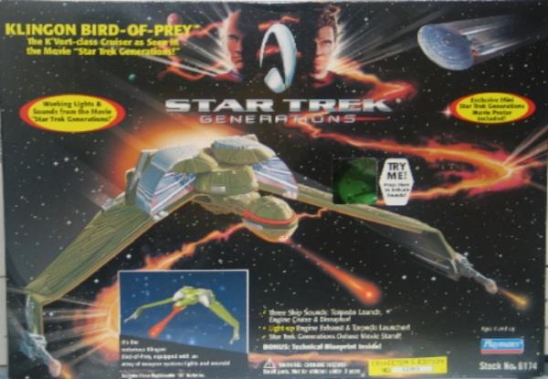 Star Trek Generations Movie Klingon Bird of Prey Playmates NEW
