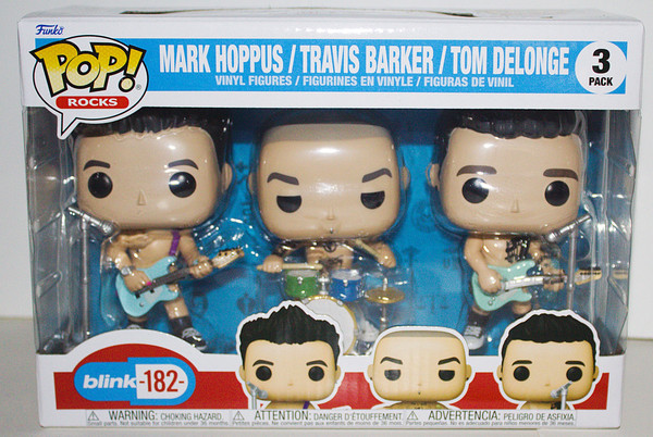 Blink 182 Music Group Mark Travis Tom POP Figures 3 Pack FUNKO NEW