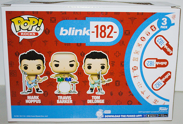 Blink 182 Music Group Mark Travis Tom POP Figures 3 Pack FUNKO NEW