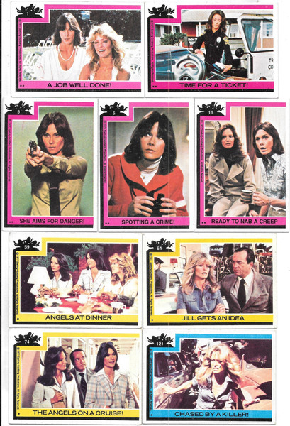 Charlie's Angels TV Series 1 - 4 Trading Card Singles 1977 Topps