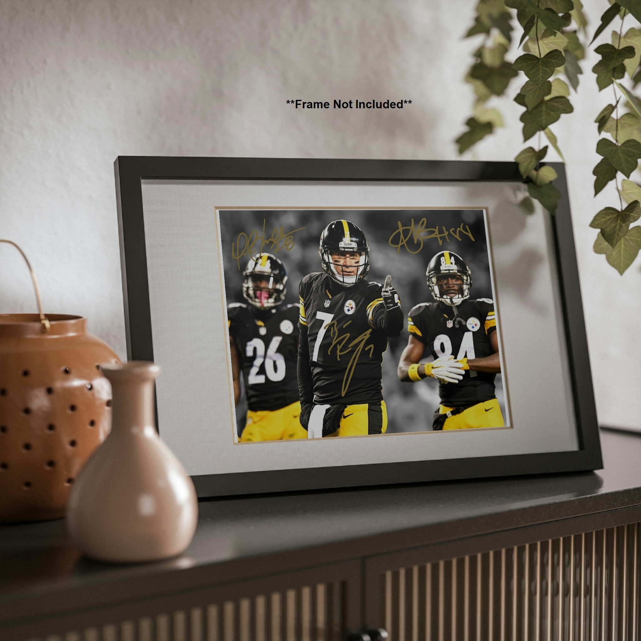 Ben Roethlisberger Antonio Brown Le'Veon Bell Steelers Signed