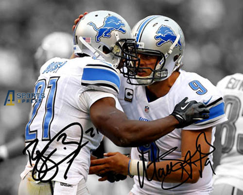 Reggie Bush Matthew Stafford Signed Photo Autograph Print