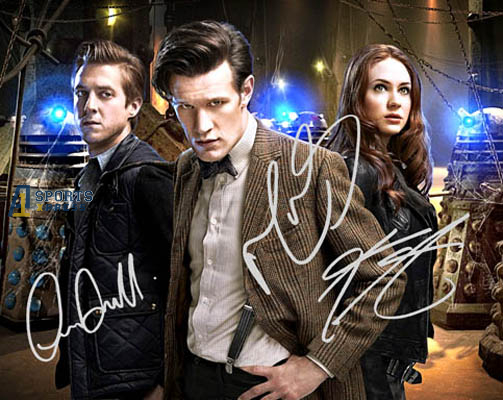 Doctor Who Arthur Darvill Karen Gillan Matt Smith Signed Photo Autograph Print