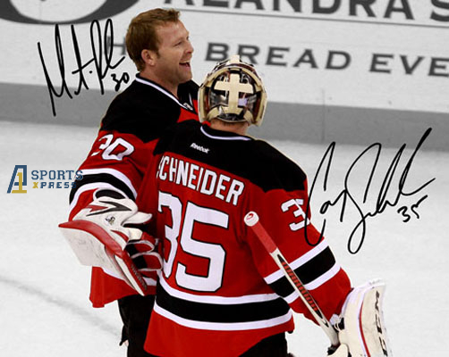 Martin Brodeur Cory Schneider Signed Photo Autograph Print