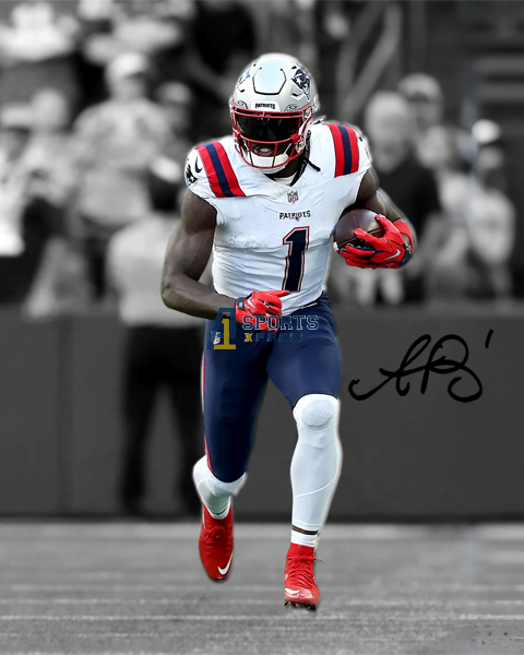 AJ Brown Patriots Signed Photo Autograph Print