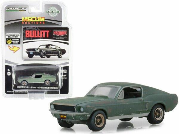 1968 Mustang Bullitt Diecast Model 1:64 Scale | Green | Metal