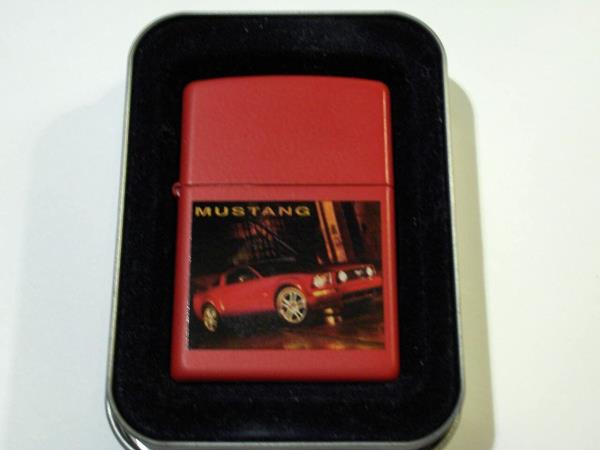 ZIPPO - 2005 Mustang Red Matte Lighter * Retired & Rare * Ships