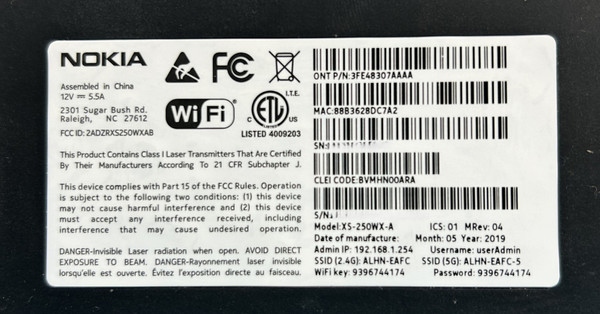 NOKIA XS-250WX-A OPTICAL NETWORK TERMINAL |010-7944621 | eBay